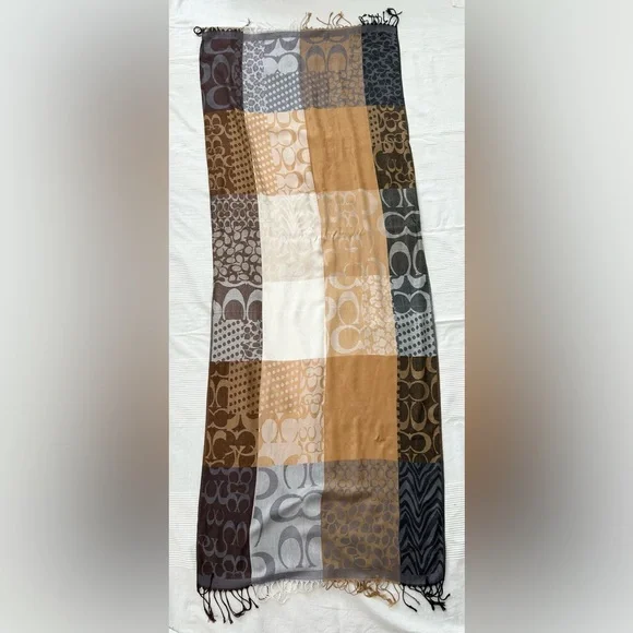 Coach Pattern Patch Monogram Scarf - Picture 6 of 12